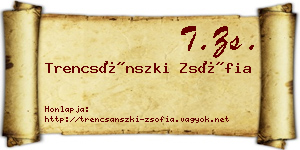 Trencsánszki Zsófia névjegykártya